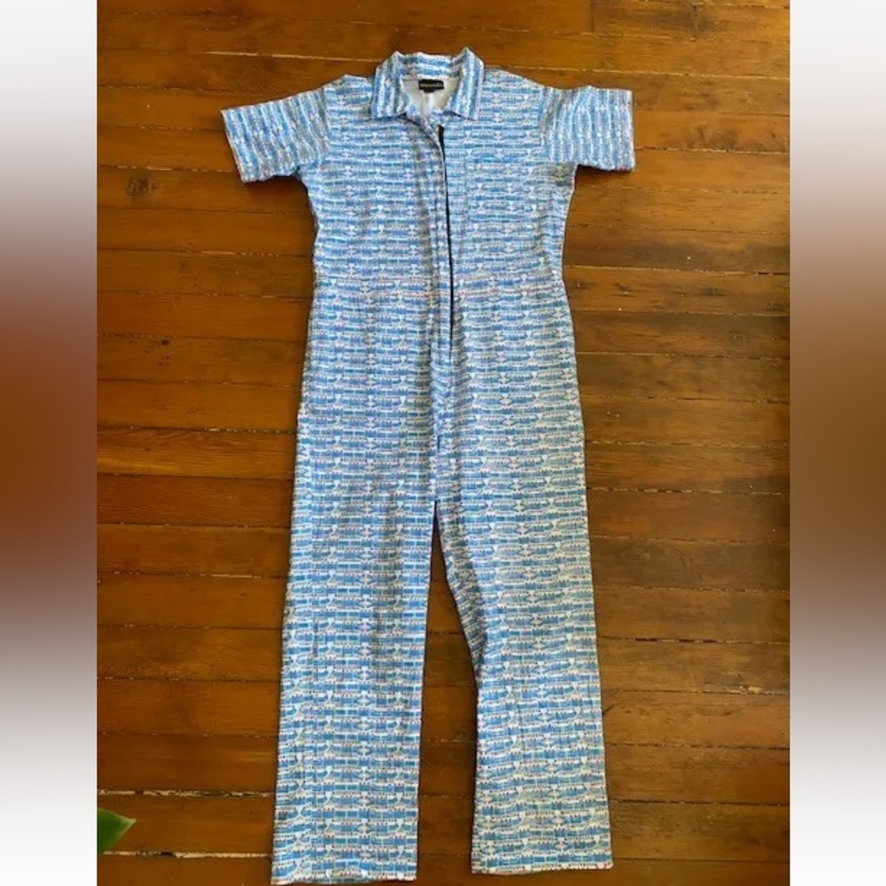 Nooworks Blue and White Striped Jumpsuit